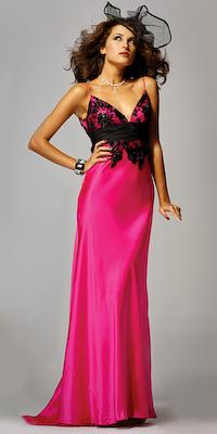 Vestidos de 15 años color fucsia con negro