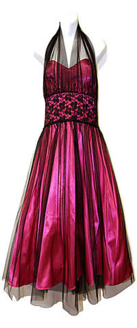 Vestidos de 15 años color fucsia con negro